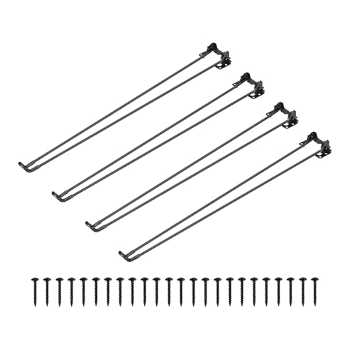 sourcing map Faltbare Möbelbeine, 61 cm – Metall, klappbare Haarnadel-Tischbeine, DIY-Projekte mit Befestigungsschrauben für Laptop, Schreibtisch, Stühle, Couchtisch, Bank, 4 Stück von sourcing map