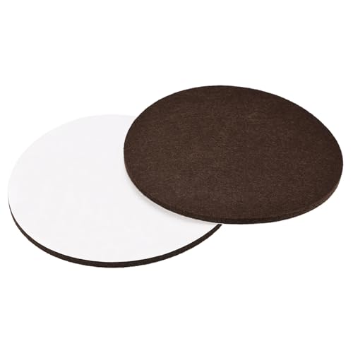 sourcing map Filz Möbelpads, 150mm Durchm. Selbstklebend Rutschfest Kratzfest Rund Filzpads Schrankfüße Bodenschutz Braun 2 Pads von sourcing map