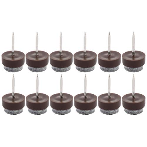 sourcing map Filzgleiter Stuhl Möbel Tisch Stuhl Beine Bodenschutz Wache Filz Pad Nägel 13mm Durchm. 12 Stück von sourcing map