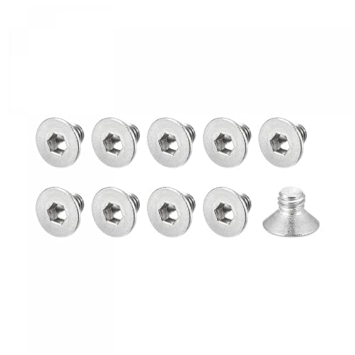 sourcing map Flachkopf Senkkopf M3x4mm 40Stk 304 Edelstahl Steckdose Kappe für Möbel DIY von sourcing map