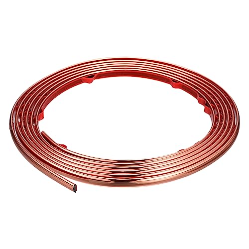 sourcing map Flexibel Formen Trimmen Selbstklebend 10Ft x 0.31" Abziehen und Aufkleben Metallisch Spiegel Rahmen PVC Metall Trimmen Formen für Wand Auto Spiegel Tür Garderobe (Rose Gold) von sourcing map
