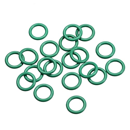 sourcing map Fluorkautschuk O Ringe, FKM Dichtung für Maschineninstallationen, 10,5mm AD 7,5mm ID 1,5mm Breite Grün, Packung von 20 von sourcing map