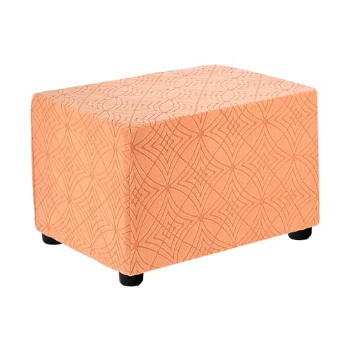 sourcing map Fußhocker-Bezug, strukturierter Jacquard, rechteckig, dehnbar, Fußstützen-Schonbezug für Wohnzimmer, Schlafzimmer, Länge 60–75 cm, Orange sourcing map Fußhocker-Bezug, strukturierter Jacquard, rechteckig, dehnbar, Fußstützen-Schonbezug für Wohnzimmer, Schlafzimmer, Länge 60–75 cm, Orange von sourcing map