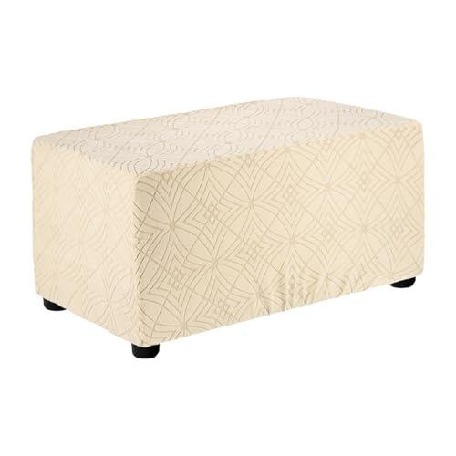 sourcing map Fußhocker-Bezug, strukturierter Jacquard, rechteckig, dehnbar, Fußstützen-Schonbezug für Wohnzimmer, Schlafzimmer, Länge 90–100 cm, Beige sourcing map Fußhocker-Bezug, strukturierter Jacquard, rechteckig, dehnbar, Fußstützen-Schonbezug für Wohnzimmer, Schlafzimmer, Länge 90–100 cm, Beige von sourcing map