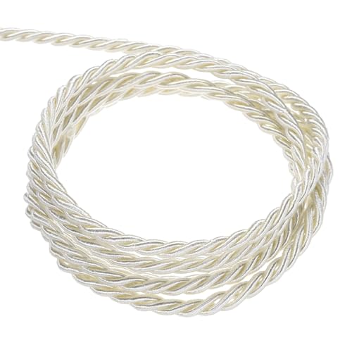 sourcing map Gedrehte Kordel, 3 mm, 3-lagig, geflochtenes Seil, glänzend, für Bastelarbeiten, Geschenktüten, Vorhänge, Weihnachtsdekoration, cremefarben, 20 m sourcing map Gedrehte Kordel, 3 mm, 3-lagig, geflochtenes Seil, glänzend, für Bastelarbeiten, Geschenktüten, Vorhänge, Weihnachtsdekoration, cremefarben, 20 m von sourcing map