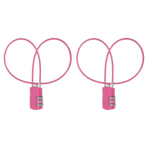 sourcing map Gepäck-Reiseschloss, 3-stelliges Kabel-Zahlenschloss, 3,5 cm breiter Körper mit 50,8 cm langem Kabel für Koffer, Taschen, Schränke, kleine Zäune, Fitnessstudio, Rose, 2 Stück sourcing map Gepäck-Reiseschloss, 3-stelliges Kabel-Zahlenschloss, 3,5 cm breiter Körper mit 50,8 cm langem Kabel für Koffer, Taschen, Schränke, kleine Zäune, Fitnessstudio, Rose, 2 Stück von sourcing map
