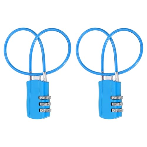 sourcing map Gepäck-Reiseschloss, 3-stelliges Kabel-Zahlenschloss, 30 mm breiter Körper mit 30 cm langem Kabel für Koffer, Taschen, Schränke, kleine Zäune, Fitnessstudio, Blau, 2 Stück sourcing map Gepäck-Reiseschloss, 3-stelliges Kabel-Zahlenschloss, 30 mm breiter Körper mit 30 cm langem Kabel für Koffer, Taschen, Schränke, kleine Zäune, Fitnessstudio, Blau, 2 Stück von sourcing map