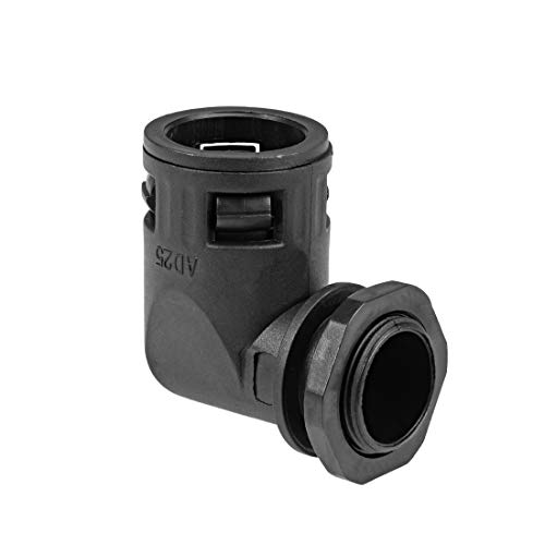 sourcing map Gewellter Rohranschluss 90 Grad AD25 Schlauch Verbindungsklemmen von sourcing map