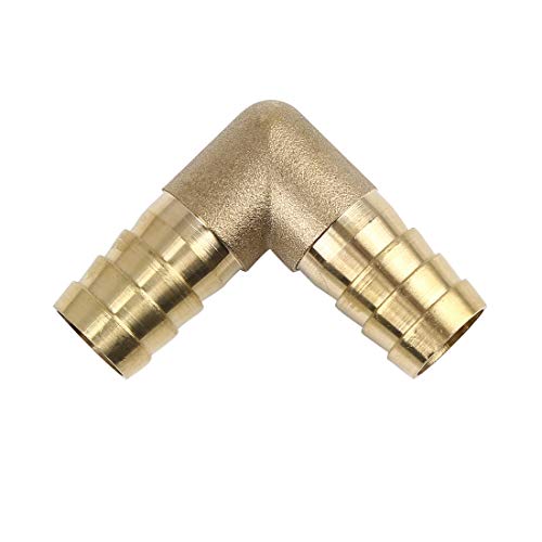 sourcing map Gold 16mm Messingwasseröl Schlauch Widerhaken Ellbogen 90 Grad Fitting von sourcing map