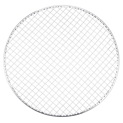 sourcing map Grill-Netz, rund, 33 cm Durchmesser, verzinktes Eisen, zum Backen, Räuchern, Holzkohle, Grillen, Braten, 5 Stück von sourcing map