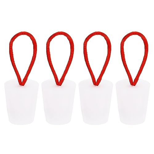 sourcing map Gummistopfen Konisch Weißer Laborstecker mit Griff Silikon Wasserstopfen 19-21 mm Vollgummi Stopfen für Teströhren Wasserleitung Abflussloch 4 Stück von sourcing map