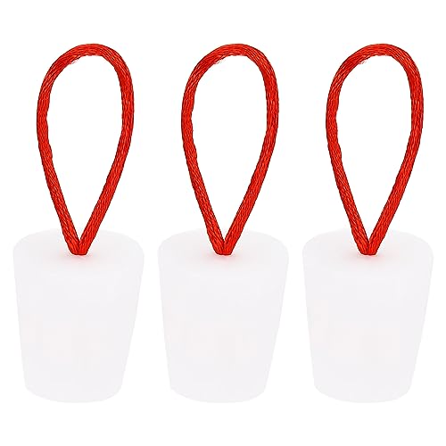 sourcing map Gummistopfen Konisch Weißer Laborstecker mit Griff Silikon Wasserstopfen 20-22 mm Vollgummi Stopfen für Teströhren Wasserleitung Abflussloch 3 Stück von sourcing map