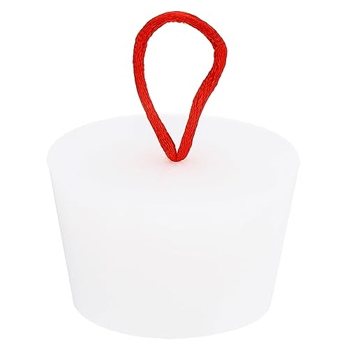 sourcing map Gummistopfen Konisch Weißer Laborstecker mit Griff Silikon Wasserstopfen 52-57 mm Vollgummi Stopfen für Teströhren Wasserleitung Abflussloch 1 Stück von sourcing map