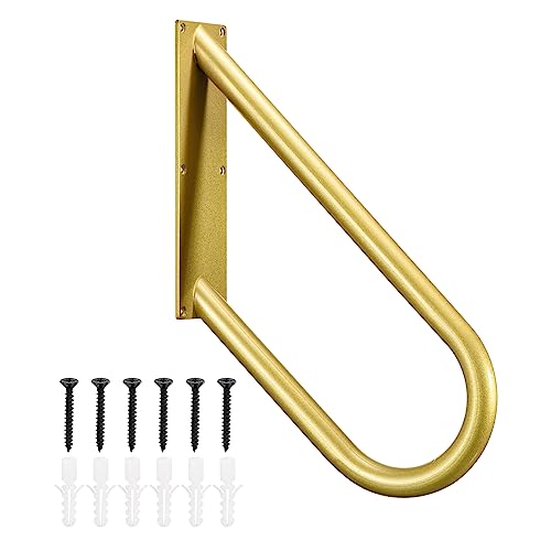 sourcing map Handläufe für Außentreppe Wand Montage Handläufe für 1-2 Schritte U-Geformte Treppe Handläufe für Garten Wand Garage Veranda Schritte Eingang Gold von sourcing map