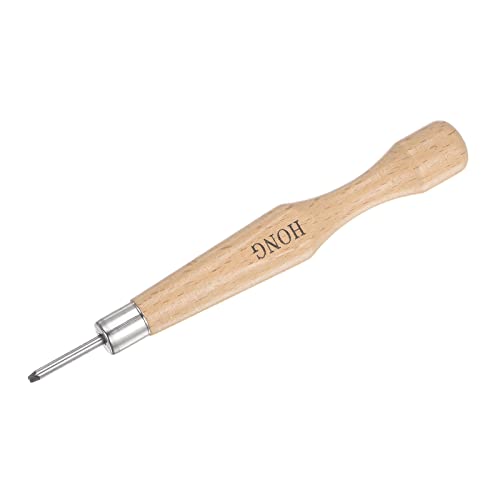 sourcing map Handwerk Schnitzmesser 1.5mm 50# Kohlenstoffstahl Kleine Dreieck Klinge Holz Griff Hobby DIY Gravur Handwerkzeug von sourcing map