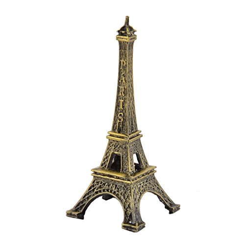 sourcing map Haus metallisch Eiffelturm Modell Ornament Sammlung Bronzeton 8cm Höhe DE de von uxcell