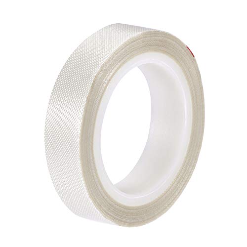 sourcing map Hitzebeständig Klebeband PTFE Filmklebeband Weiß 13mm Breite 10m 33 Fuß Lang von sourcing map