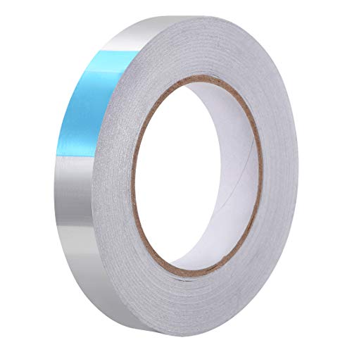sourcing map Hitzebeständiges Hochtemperaturband Aluminiumfolie Klebeband 20mm x 50m(164ft) von sourcing map