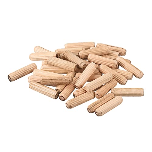 sourcing map Holz Taube Pins 36stk. 8x30mm (5/16"x1-1/4") Geriffelt Abgeschrägt Enden Holz Taube Pegs Ofen Getrocknet Hartholz für Holzbearbeitung Möbel Regal von sourcing map