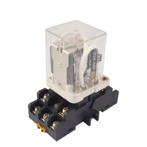 sourcing map JQX-38F DC 24V Spulen 40A Leistungsrelais 11 Stecker 3PDT mit Stecksockel sourcing map JQX-38F DC 24V Spulen 40A Leistungsrelais 11 Stecker 3PDT mit Stecksockel von uxcell