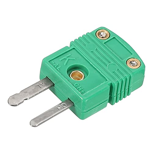 sourcing map K Typ Thermoelement Draht Steckverbinder Stecker Steckdose Adapter Hohe Temperatur 220°C(428°F) für Thermoelement Sensor Fühler Grün von sourcing map