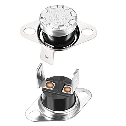 sourcing map KSD301 Thermostat 120 °C / 248 °F 10A N.C Einstellen der Schnappscheiben-Temperaturschalter für Mikrowelle, Backofen, Kaffeemaschine 2 Stück sourcing map KSD301 Thermostat 120 °C / 248 °F 10A N.C Einstellen der Schnappscheiben-Temperaturschalter für Mikrowelle, Backofen, Kaffeemaschine 2 Stück von sourcing map