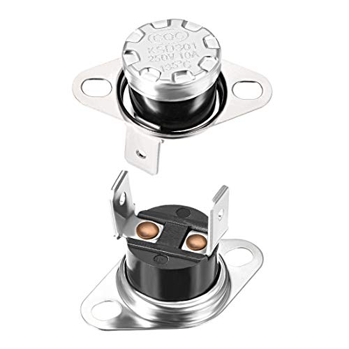 sourcing map KSD301 Thermostat 135°C/275°F 10A N.C Einstellen der Schnappscheiben-Temperaturschalter für Mikrowelle, Backofen, Kaffeemaschine 2 Stück von sourcing map