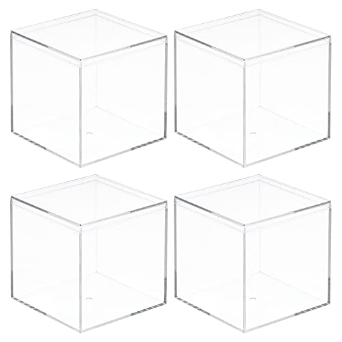 sourcing map Klar Acryl Plastik Aufbewahrungsbox Quadrat Kubus Vitrine mit Deckel, 9,5x9,5x9,5cm Behälterbox für Klein Gegenstände, Packung mit 4 sourcing map Klar Acryl Plastik Aufbewahrungsbox Quadrat Kubus Vitrine mit Deckel, 9,5x9,5x9,5cm Behälterbox für Klein Gegenstände, Packung mit 4 von sourcing map