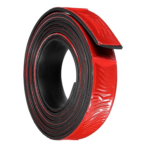sourcing map Kleber Gummistreifen 30mm(B) x3mm(T) x2.5m(L) Massive Neopren Gummi Blatt Rollen mit Klebstoff Rückseite für Heimwerker Dichtungen Pads Handwerk von sourcing map