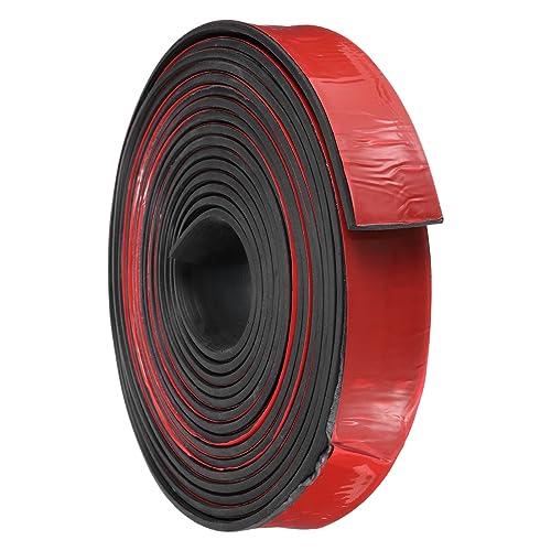 sourcing map Kleber Gummistreifen 30mm(B) x3mm(T) x5m(L) Massive Neopren Gummi Blatt Rollen mit Klebstoff Rückseite für Heimwerker Dichtungen Pads Handwerk von sourcing map