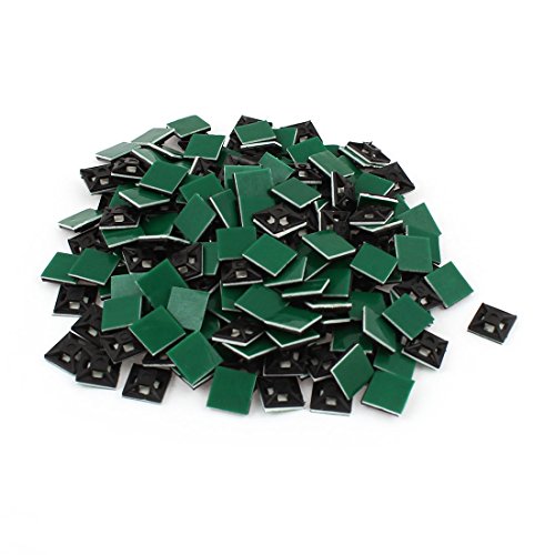 sourcing map Klebesockel-Set für Kabelbinder,sourcing map Selbstklebende Cable Tie Mount Basis 12x 12mm, 200Stück, schwarz von uxcell