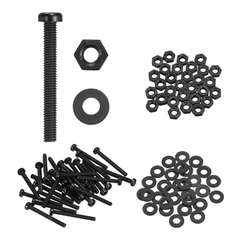 sourcing map Kreuzschlitzschrauben, Kreuzschlitzschrauben, Sechskantmuttern, flache Unterlegscheiben, Sortimentskit, metrische Vollgewinde-Bolzenbefestigungen für Heimwerker, Maschinenmontage, Schwarz sourcing map Kreuzschlitzschrauben, Kreuzschlitzschrauben, Sechskantmuttern, flache Unterlegscheiben, Sortimentskit, metrische Vollgewinde-Bolzenbefestigungen für Heimwerker, Maschinenmontage, Schwarz von sourcing map