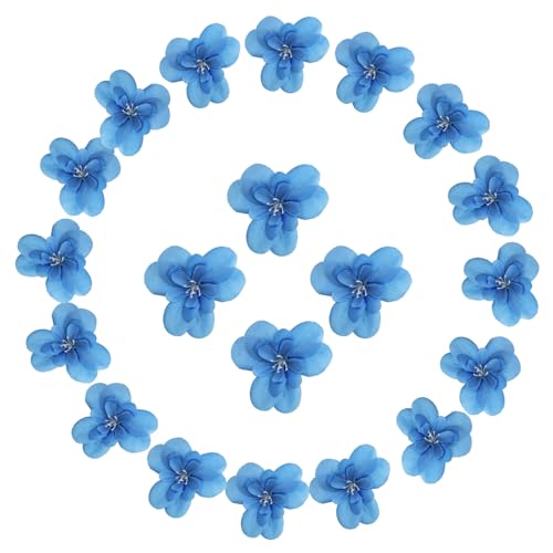 sourcing map Künstliche Cattleya-Blumenköpfe, künstliche Cattleya-Köpfe, Großpackung künstliche Blumen für selbstgemachte Hochzeitssträuße, Tafelaufsätze, Party, Heimdekoration, Dunkelblau, 20 Stück von sourcing map