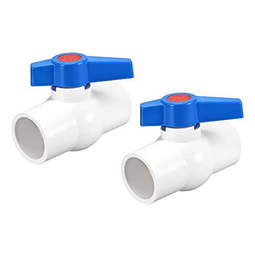 sourcing map Kugelhahn, 40mm ID PVC Muffe Ende Absperrventil für Aquarium Setup, Sumpfpumpe, Pool, Garten Sprinkler Weiß Blau 2Pcs sourcing map Kugelhahn, 40mm ID PVC Muffe Ende Absperrventil für Aquarium Setup, Sumpfpumpe, Pool, Garten Sprinkler Weiß Blau 2Pcs von sourcing map