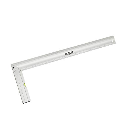 sourcing map L Quadrat Edelstahl 90 Grad Doppelseitiges Winkel Lineal Rechts Messlayout Werkzeug Tischler Ingenieur Silber 500mm 18 Zoll von sourcing map
