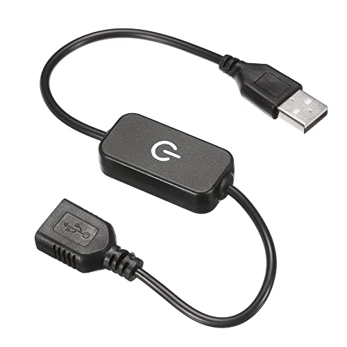 sourcing map LED Berühren Inline Dimmer 5V 3A USB Kabel Taktschalter Controller für Einfarbige Leuchtdioden Streifenlicht Schwarz von sourcing map