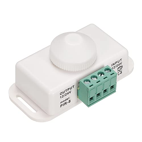 sourcing map LED Bewegungssensor Schalter DC 12-24V 30A PIR Infrarot Körpererkennung Timer Controller für Automatische Glühbirnen LED Streifen Weiß von sourcing map