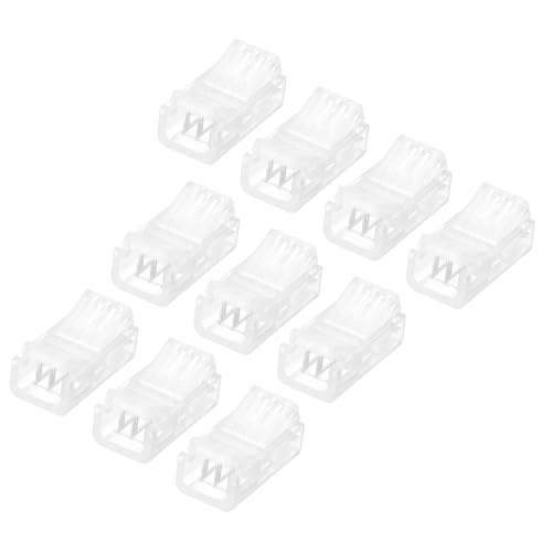 sourcing map LED Strip Connector 3 Pin, 8mm LED Connectors for Strip Lights, RGB Unwired Clips for Strip Light Gapless Track Lighting Connector, 10 Stück sourcing map LED Strip Connector 3 Pin, 8mm LED Connectors for Strip Lights, RGB Unwired Clips for Strip Light Gapless Track Lighting Connector, 10 Stück von sourcing map