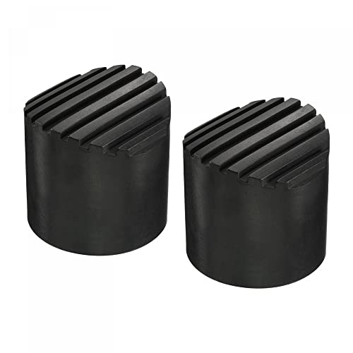 sourcing map Leiter Anti-Rutsch-Füße Matte 52mm ID Gummi Runde Teleskopleiter Zubehör Pad Abdeckung Kissen für Leiterschutz Schwarz 2 Stück von sourcing map