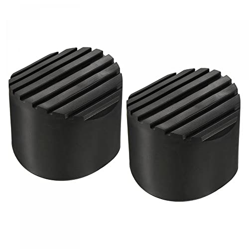 sourcing map Leiter Anti-Rutsch-Füße Matte 68mm ID Gummi Runde Teleskopleiter Zubehör Pad Abdeckung Kissen für Leiterschutz Schwarz 2 Stück von sourcing map
