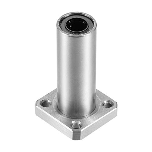 sourcing map Linearkugellager LMK8UU mit Extra Langem Vierkant Flansch, 8 mm Bohrung Durchm. 15 mm Außendurchm. 45 mm Länge von sourcing map