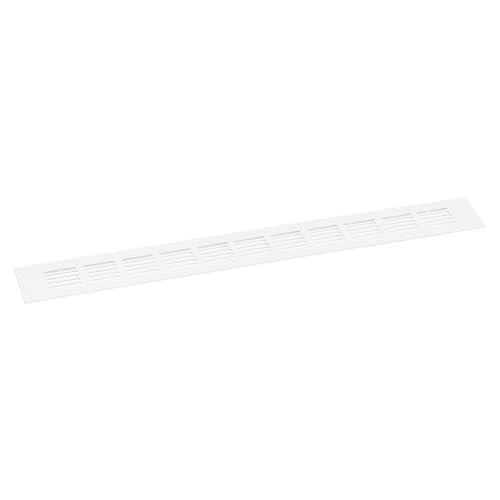 sourcing map Lüftungsschlitz-Abdeckung, 1 Stück, 450 x 50 mm, Aluminiumlegierung, Netz, Lüftungsgitter, rechteckig, Lüftungsgitter für Schuhschrank, Kleiderschrank (weiß) von sourcing map