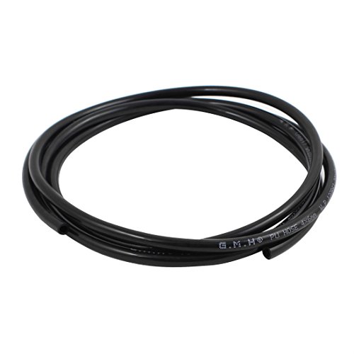 sourcing map Luftschlauch Schwarz 1.5 Meter 6mm x 4mm Pneumatisch Druckluftschlauch von uxcell