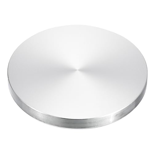 sourcing map M10 Gewinde 70mm Durchmesser Runde Form Aluminium Scheibe Hardware 1 Stück, Aluminium Kreis Scheibe Glasplatte Adapter für Glastisch von sourcing map