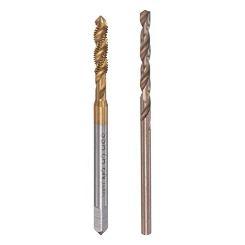 sourcing map M3 x 0,5 Spiralgewindebohrer 2,5mm Bohrer Set Metrisch M35 Schnellstahl Maschinengewindebohrer Bohrer Werkzeug von sourcing map
