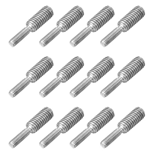 sourcing map M3 x 10 mm auf M5 x 10 mm Doppelend-Gewindebolzen, 12 Stück, 304 Edelstahl, Gewindereduzierer, Adapter für Möbel, Maschinen, Montagebefestigung von sourcing map