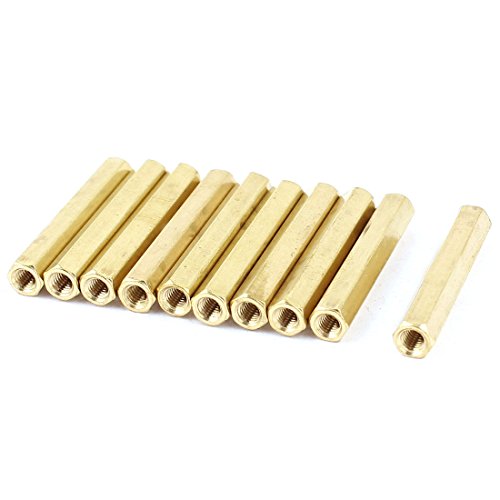 sourcing map M3 x 30mm Buchse/Innengewinde Messing Innensechskant Abstandhalter 10 stk DE de von uxcell