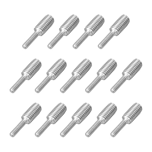 sourcing map M4 x 15 mm auf M8 x 15 mm Doppelend-Gewindebolzen, 14 Stück, 304 Edelstahl, Gewindereduzierer, Adapter für Möbel, Maschinen, Montagebefestigung von sourcing map