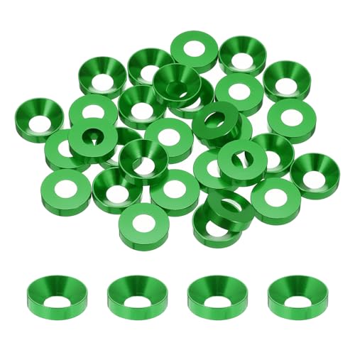sourcing map M6 Senkbohrungsscheiben, 13,8 mm, eloxierte Aluminiumlegierung, Kopfdichtungen für Schrauben RC/FPV/PC/Drohnen-Zubehör, Grün, 30 Stück sourcing map M6 Senkbohrungsscheiben, 13,8 mm, eloxierte Aluminiumlegierung, Kopfdichtungen für Schrauben RC/FPV/PC/Drohnen-Zubehör, Grün, 30 Stück von sourcing map