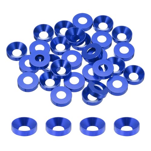 sourcing map M6 Senkbohrungsscheiben, 13,8 mm, eloxierte Aluminiumlegierung, Kopfdichtungen für Schrauben RC/FPV/PC/Drohnen-Zubehör, Marineblau, 30 Stück sourcing map M6 Senkbohrungsscheiben, 13,8 mm, eloxierte Aluminiumlegierung, Kopfdichtungen für Schrauben RC/FPV/PC/Drohnen-Zubehör, Marineblau, 30 Stück von sourcing map